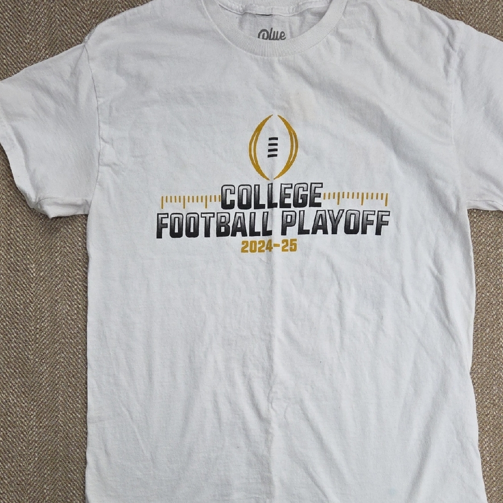 Blue 84 White and Gold College Football Playoff Short Sleeve Tee